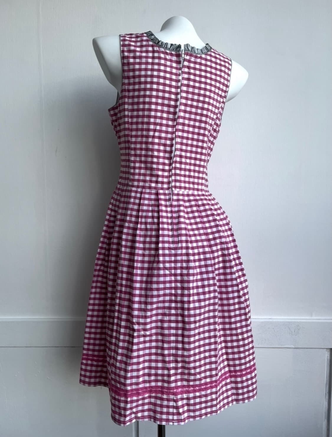 GOLDEN TRACHTEN 핑크 깅엄 디른들 원피스  상품이미지4