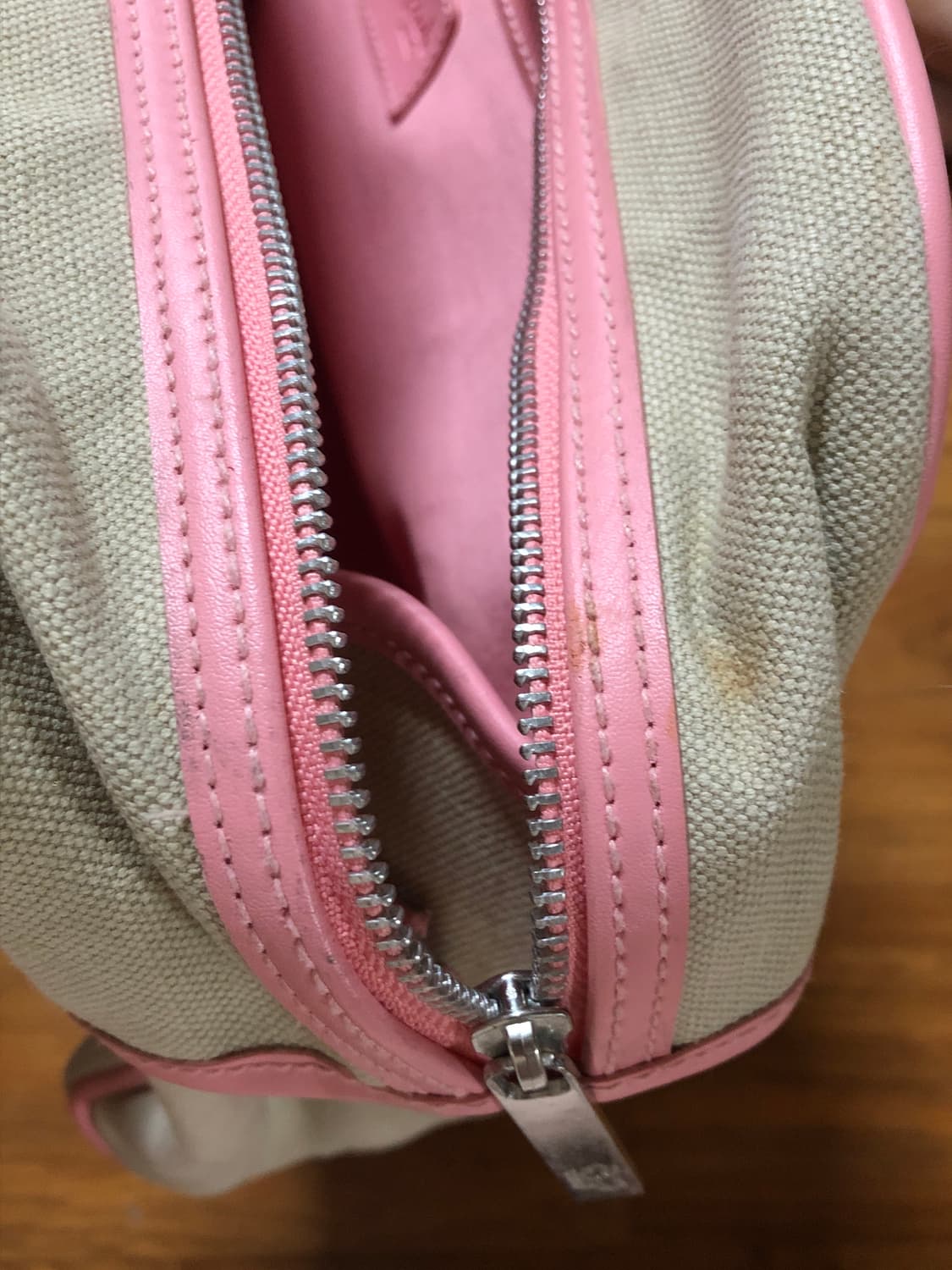 Pringle 핑크베이지 트래블 토트백 히메카지 갸루 보부상 상품이미지4