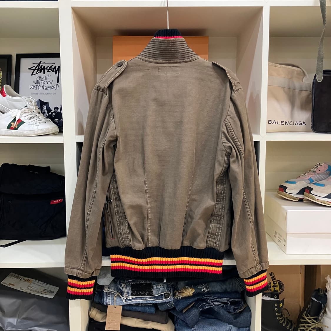 Corisco 카키 밀리터리 봄버 자켓 L 상품이미지3