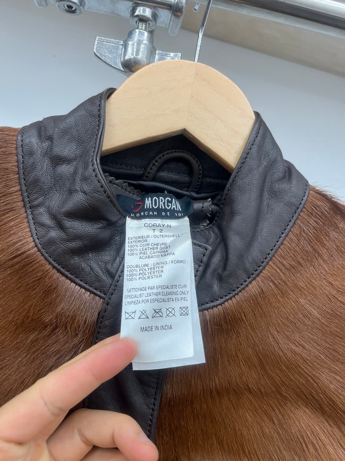 ~66) GOAT LEATHER FUR Y2K JACKET 상품이미지2