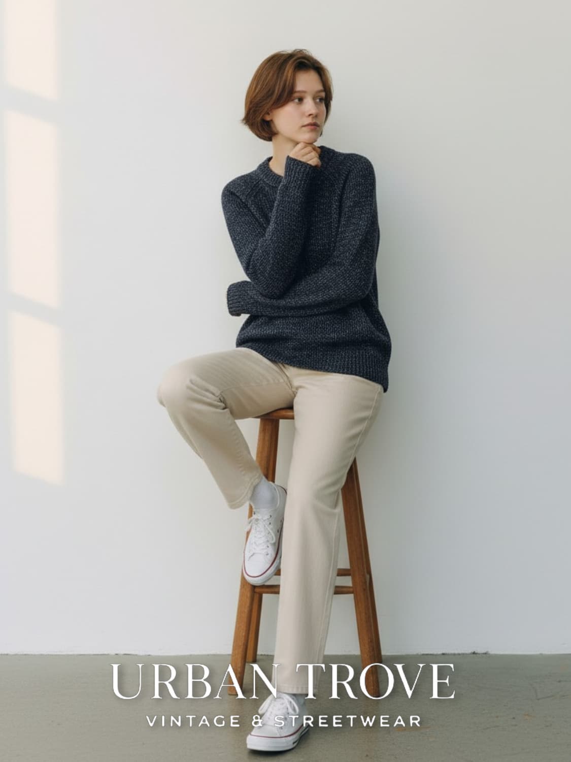 마시모두띠 익스클루시브 멜란지 라운드 니트 S 상품이미지3