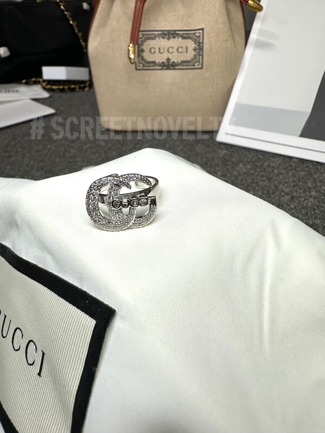 구찌 이니셜 반지 실버 상품이미지6