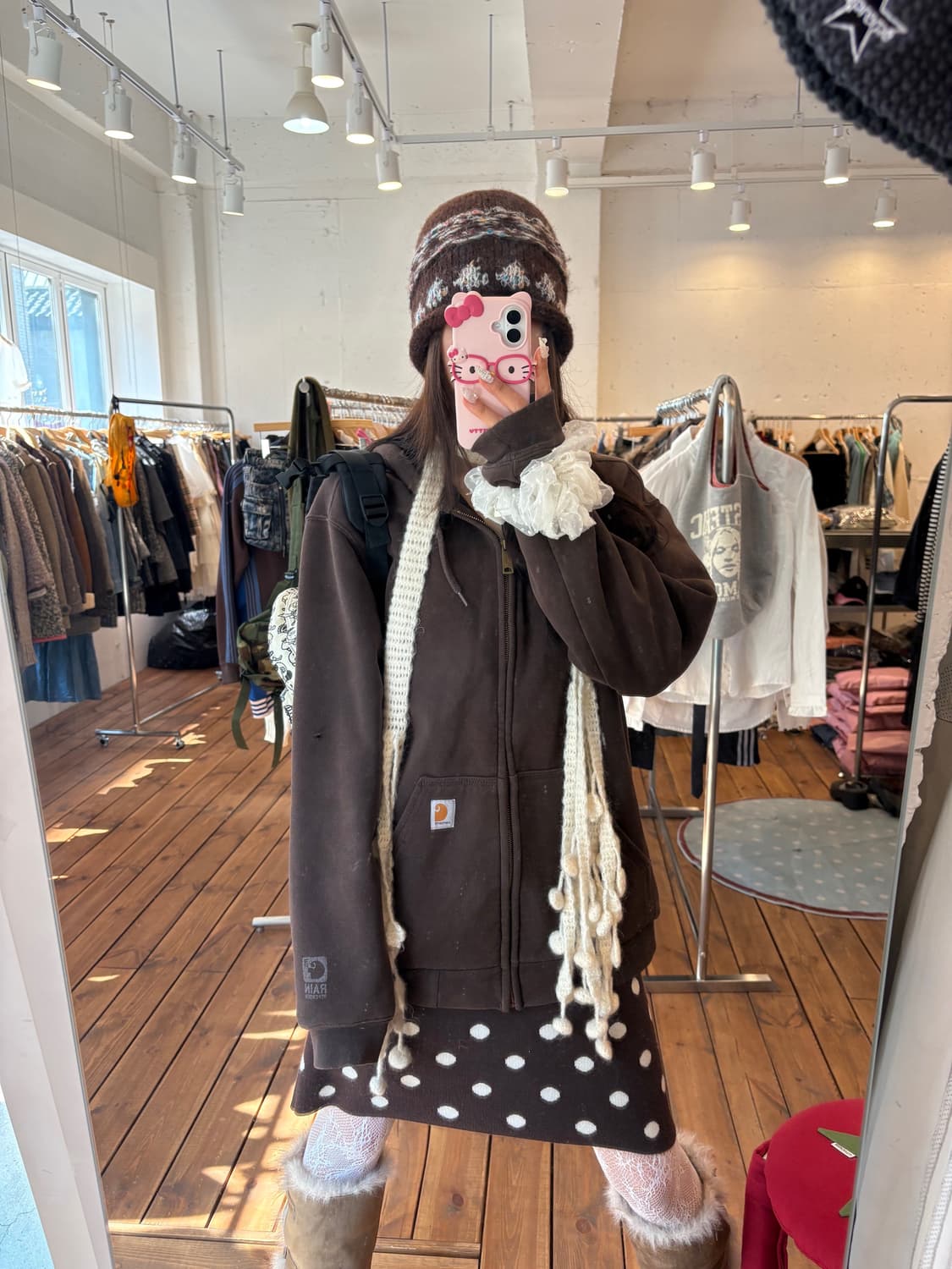 칼하트 써멀 초코 후드집업 상품이미지1