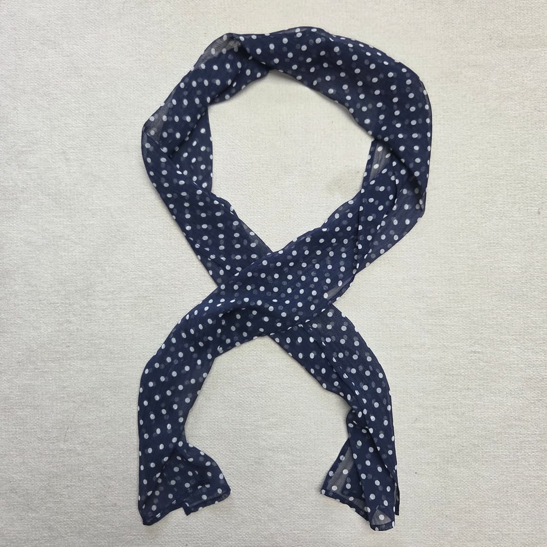 아메카지 하구미 네이비 도트 스카프 상품이미지1