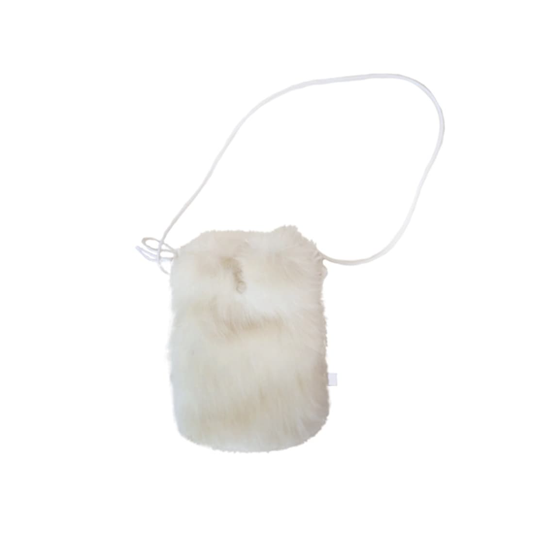 글로시 퍼 미니 백 Fur mini bag white 상품이미지3