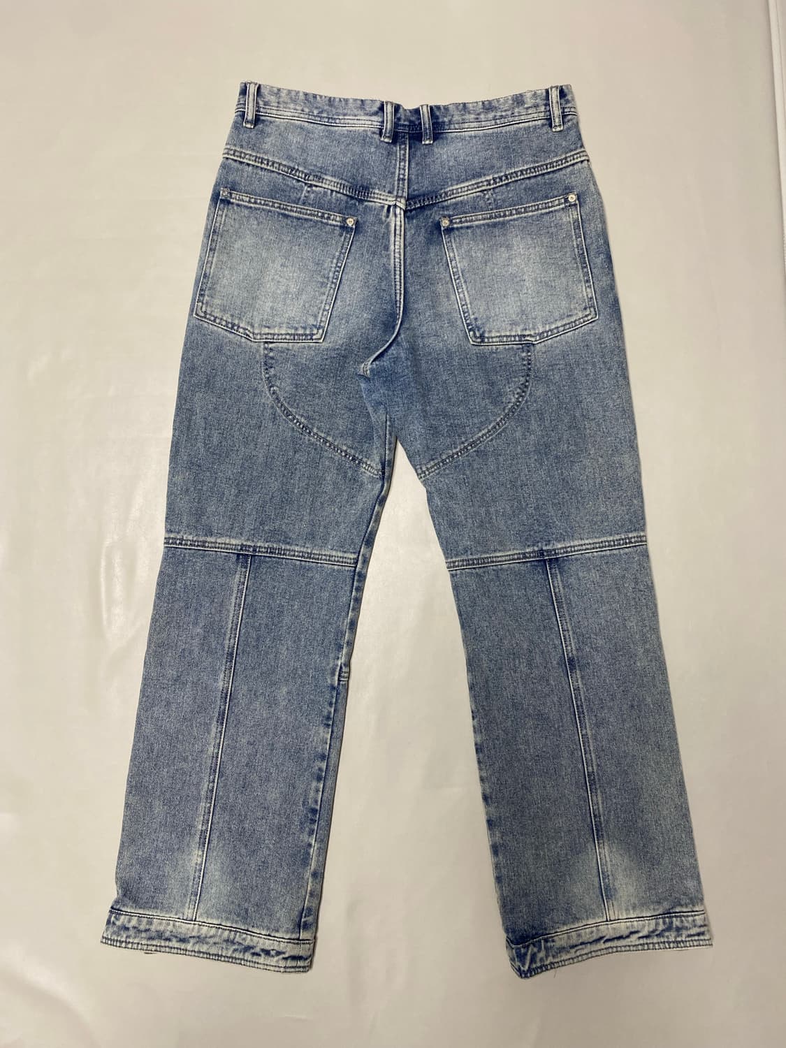 앤더슨벨 워시드 블루 지퍼 와이드진 apa522m 33 상품이미지3