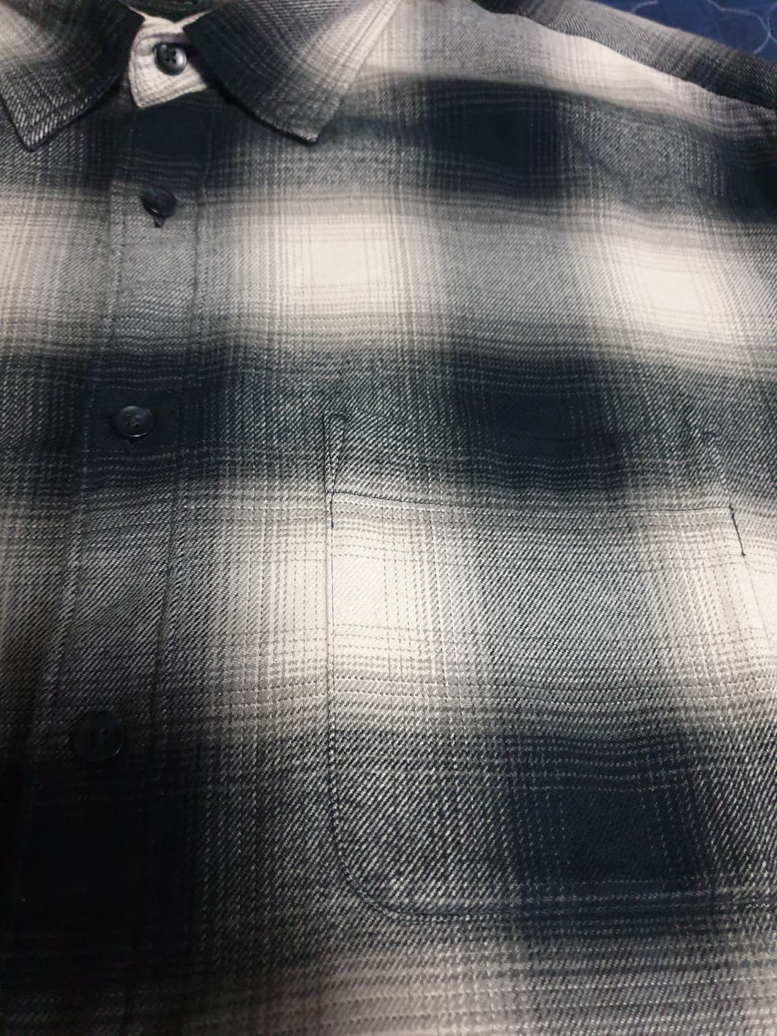 (아워레가시st) 유니클로 플란넬 체크 롱슬리브 셔츠 (4XL) 상품이미지5