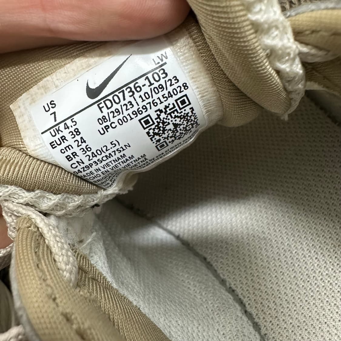 NIKE 나이키 V2K 런 라이트 운동화 240 상품이미지8