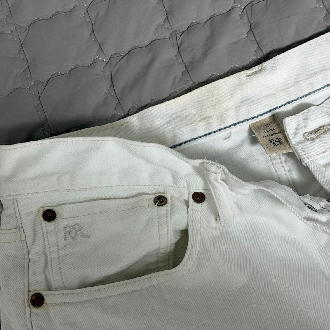 RRL 스트레이트 레그 화이트진, 화이트데님 32x32 상품이미지3