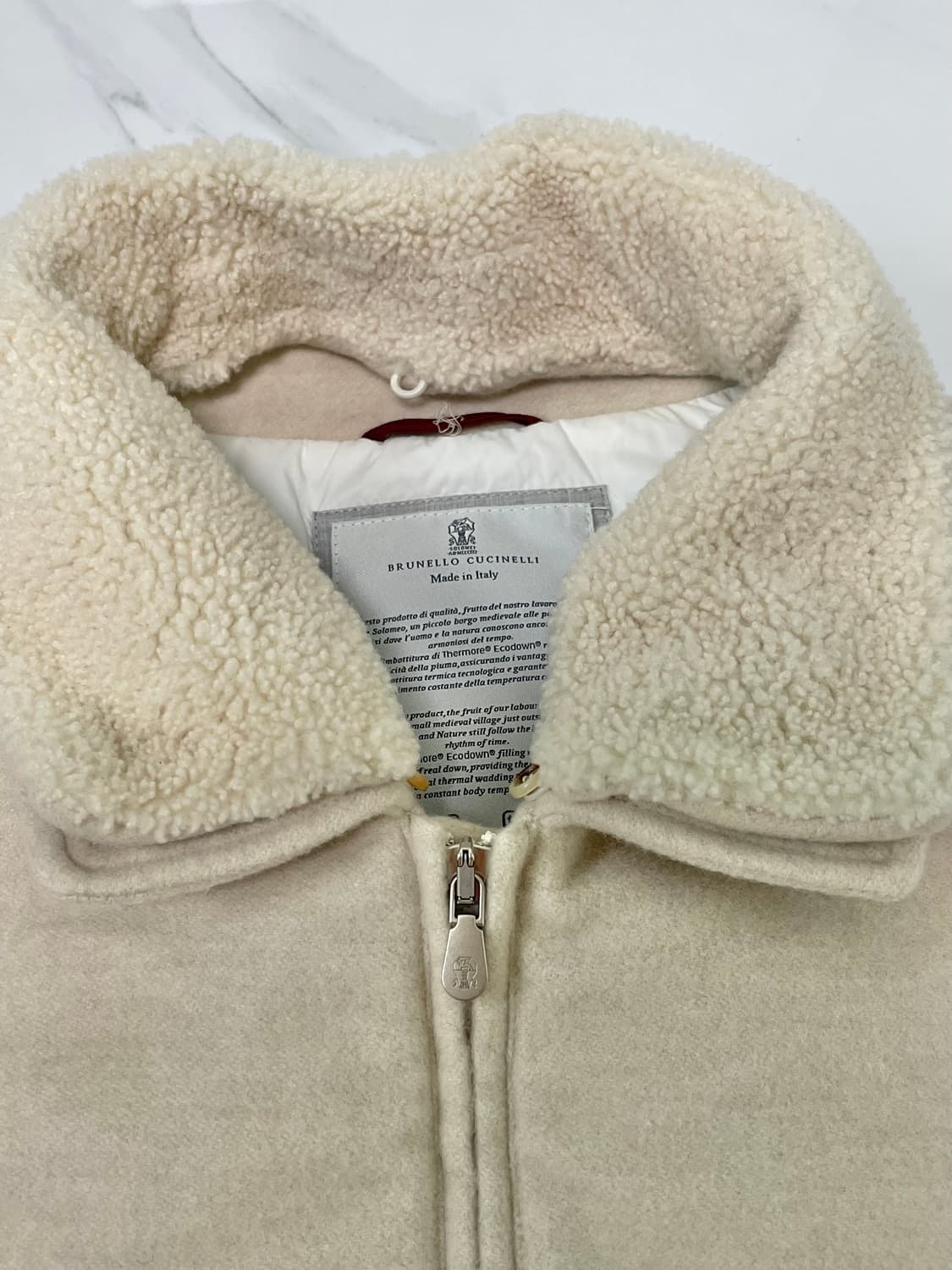 브루넬로 쿠치넬리 캐시미어 시어링 경량 패딩 자켓 48 상품이미지2