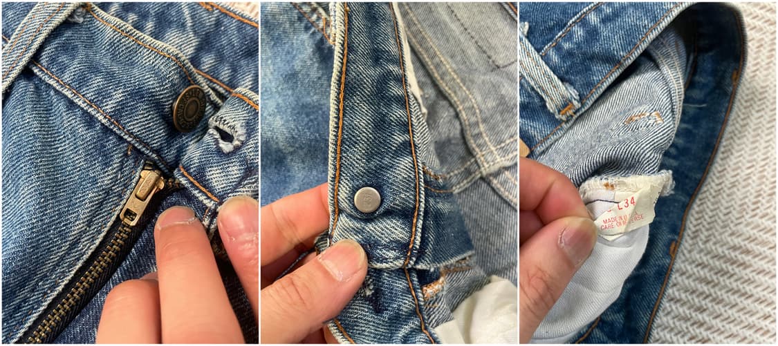 90s usa 탈론지퍼 오렌지 탭 리바이스517 데님팬츠  J03302 상품이미지8