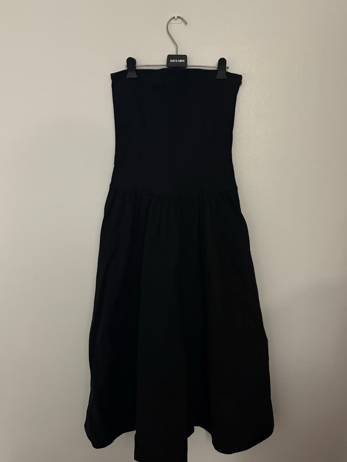 블랙 튜브탑 맥시원피스 상품이미지2