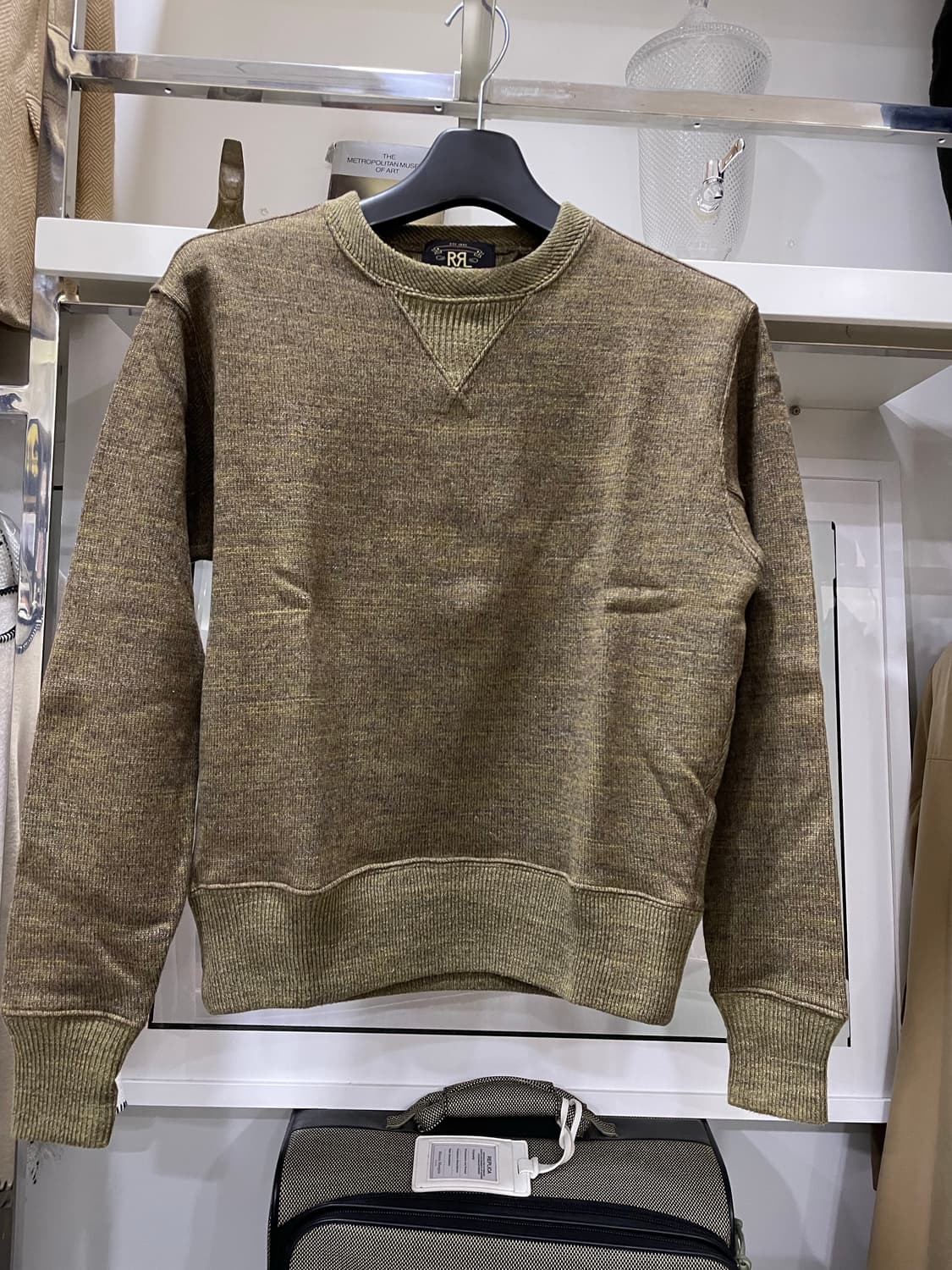 폴로랄프로렌(RRL)/카키 니트티 상품이미지1