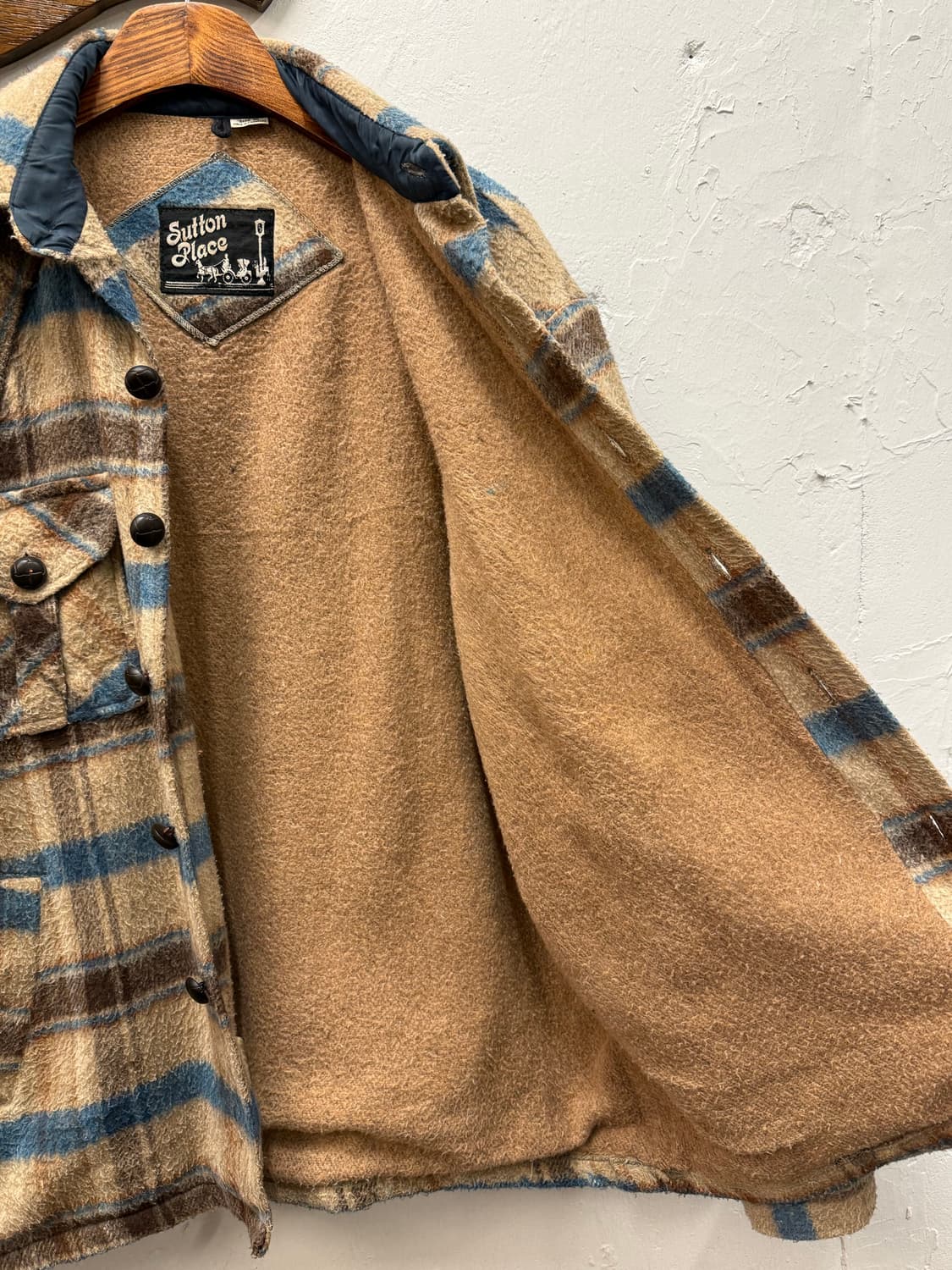 XL) 90s Sutton Place Check Wool Western  상품이미지7