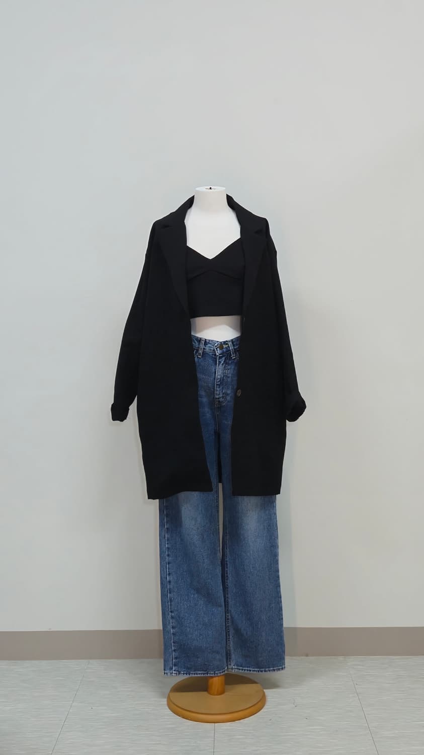 3.3 field trip 블랙 미들 자켓  상품이미지1