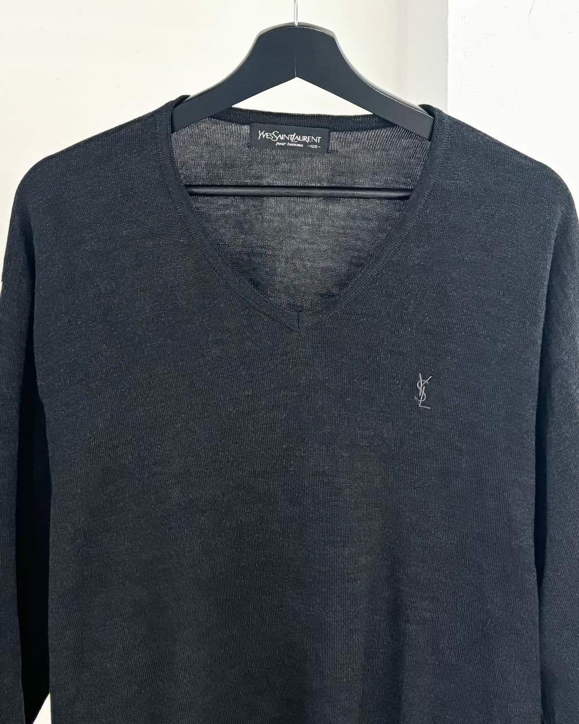 이브 생 로랑 브이넥 울 니트 스웨터 상품이미지2