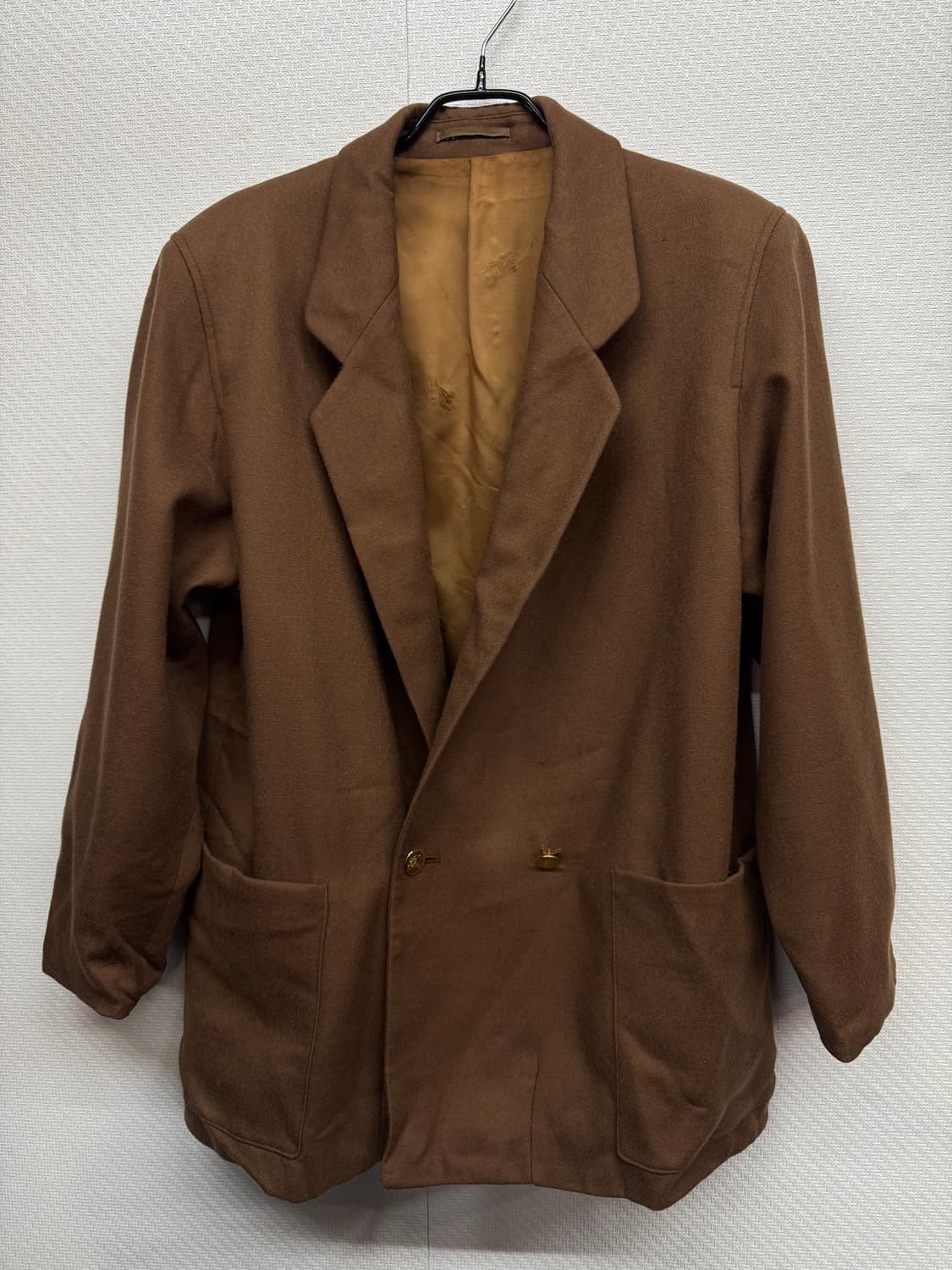 버버리 카멜색 금장버튼 울 블레이저 M~L 상품이미지1