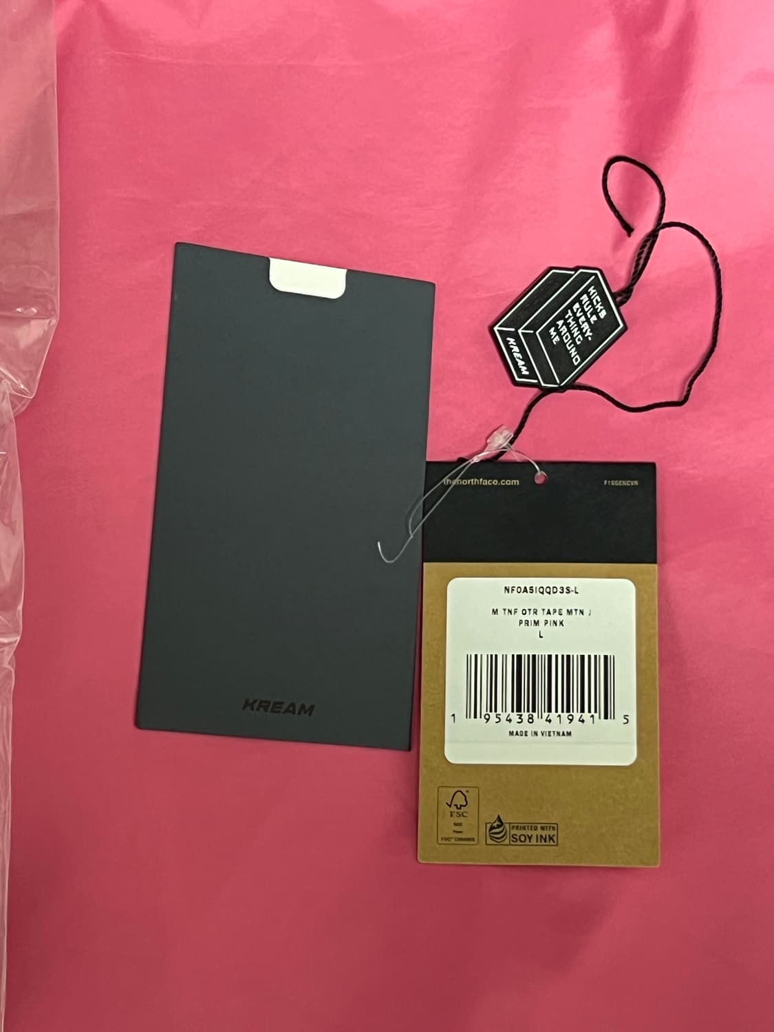 (L) 21ss 슈프림 노스페이스 서밋시리즈 테이프심 자켓 핑크  크림  상품이미지8