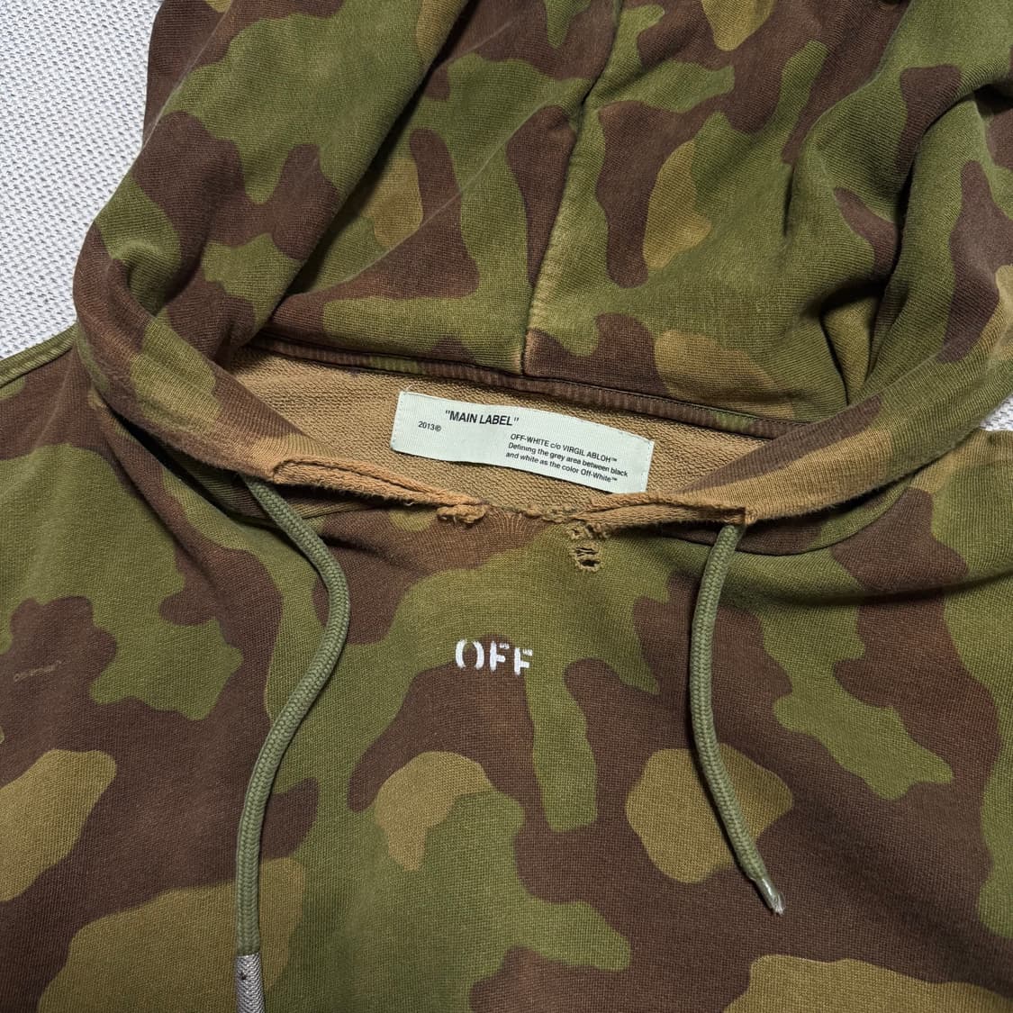 OFF-WHITE 오프화이트 17fw 그린 카모 에로우 오버 후디 상품이미지3