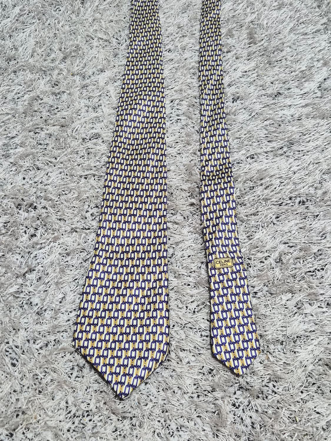 셀린느Celine 금장로고 패턴 넥타이 Free - N32 상품이미지5