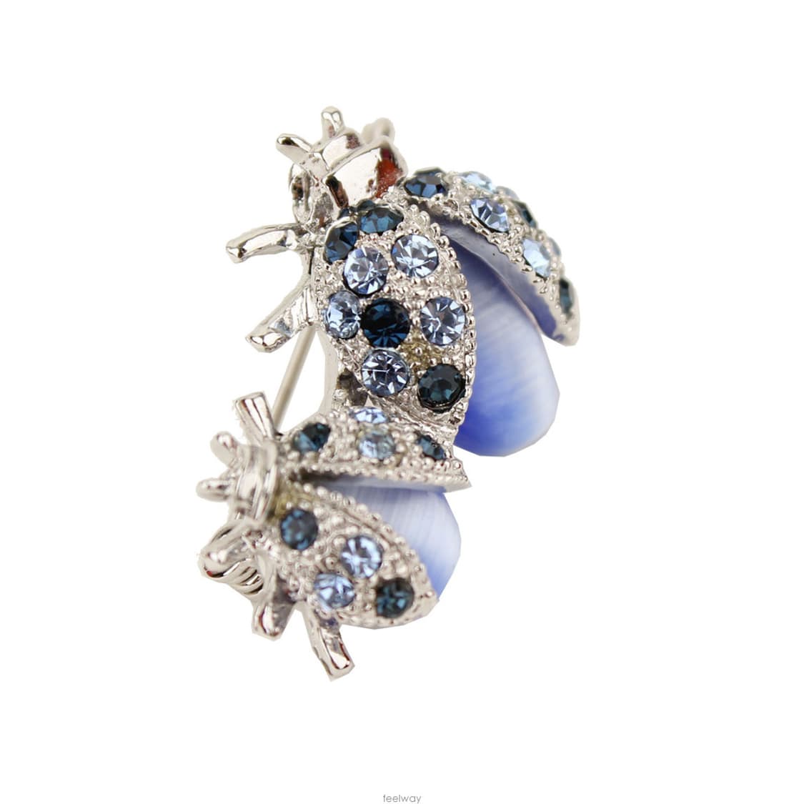 블루톤 풍뎅이 비즈 브로치 상품이미지2