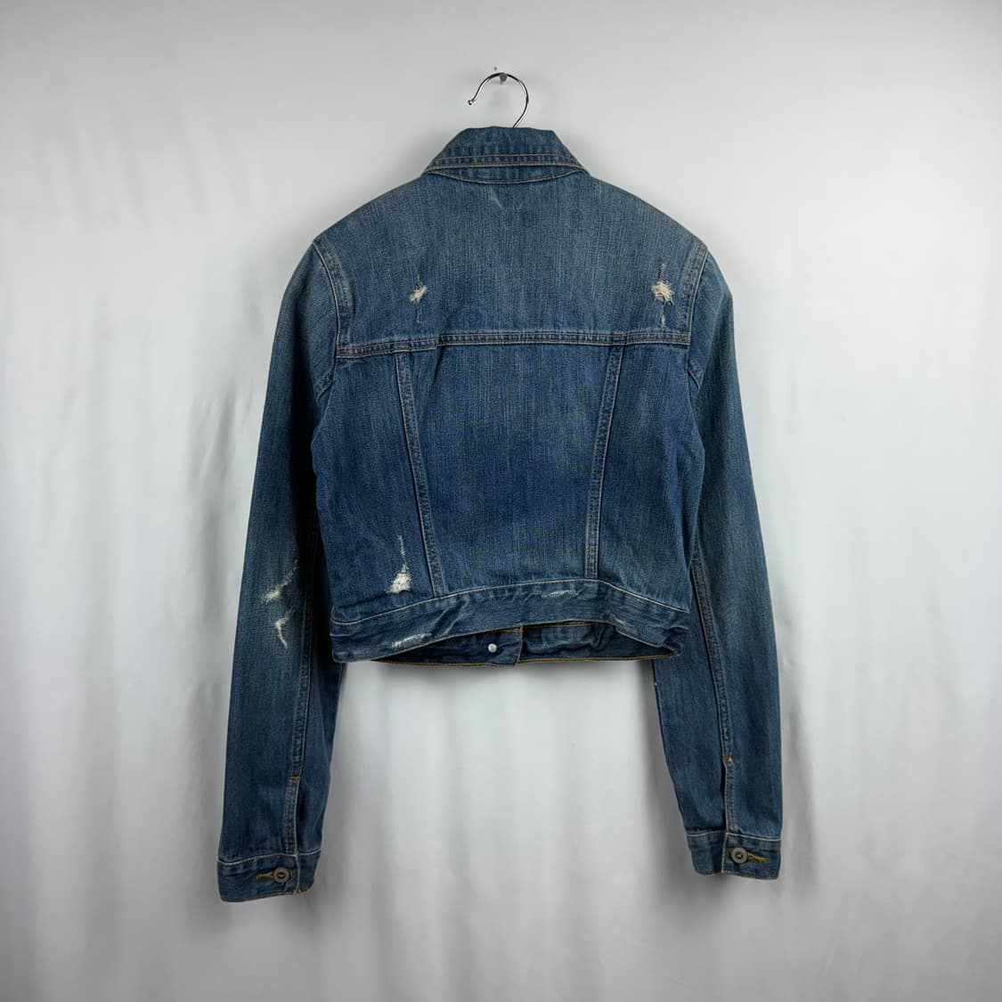 (S) 홀리스터 우먼스 데미지 트러커 데님 크롭 자켓 상품이미지6