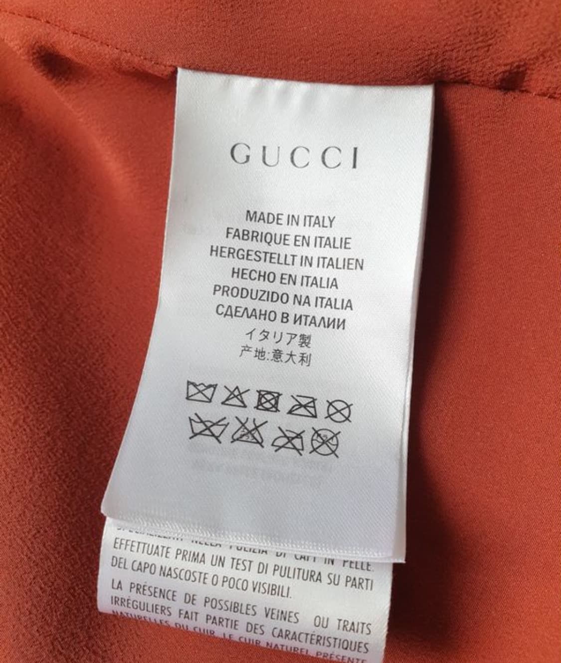 GUCCI 구찌 미디 드레스(레더-램스킨/라이닝-실크)42사이즈-해외발송 상품이미지9