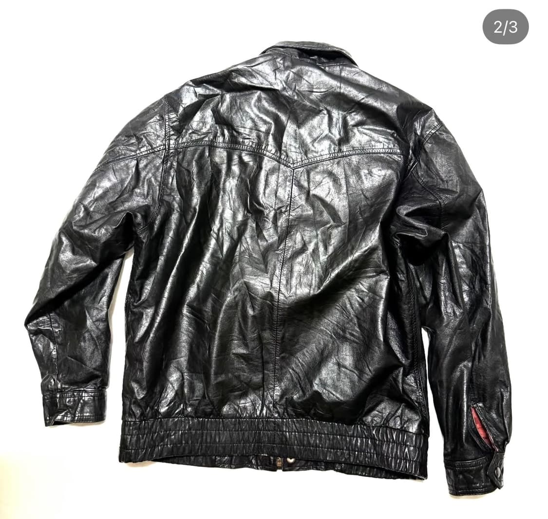 Noubelle - 레더 봄버 자켓 상품이미지2