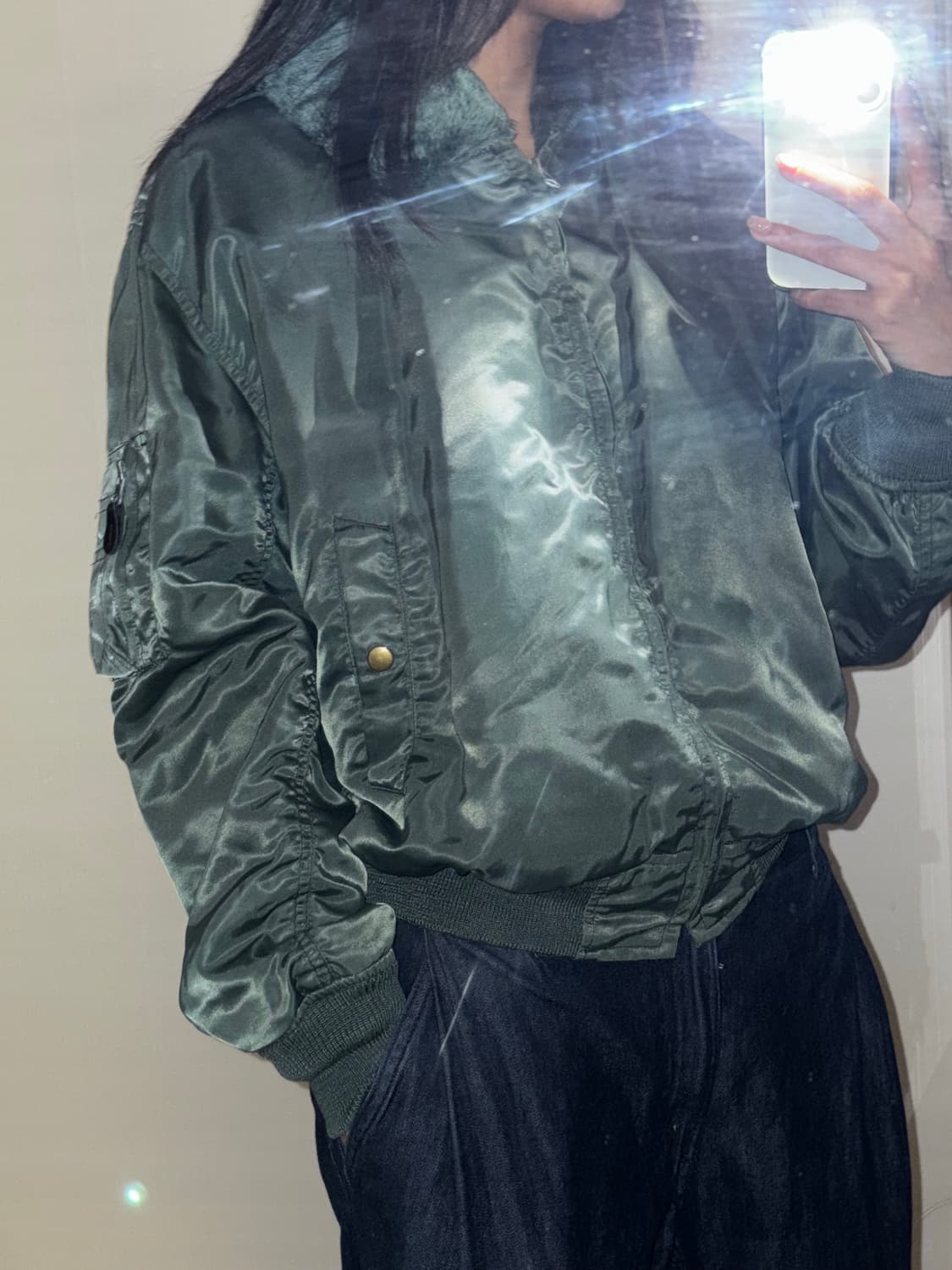 카키 퍼 항공점퍼 상품이미지2