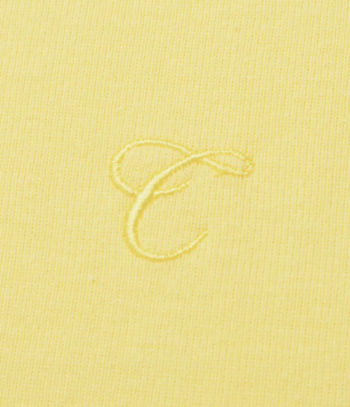 큐리티 C BASIC EMBROIDERY T-SHIRT_YELLOW 상품이미지3