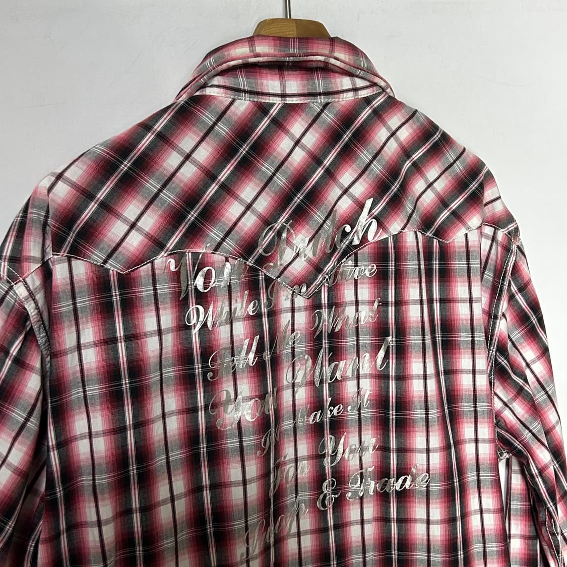 [Von Dutch] 본더치 펑크 웨스턴 지퍼 체크셔츠
 상품이미지5