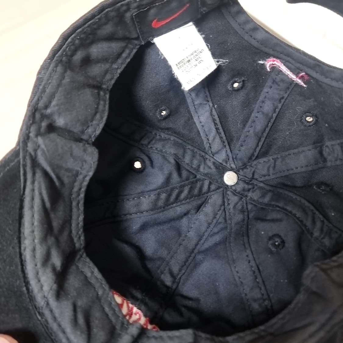 한국생산 80-90s 빈티지 나이키 블랙 농구 볼캡 모자 상품이미지5