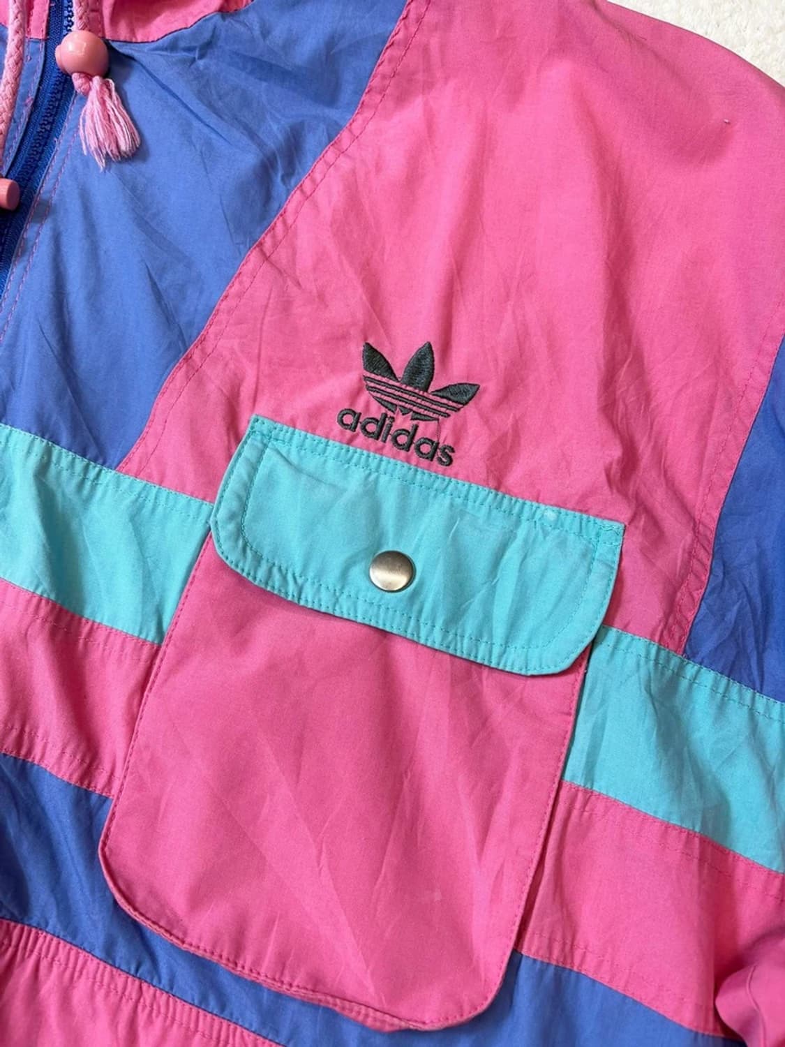 아디다스 90's 올드스쿨 배색 바람막이 자켓 PN6058 상품이미지3