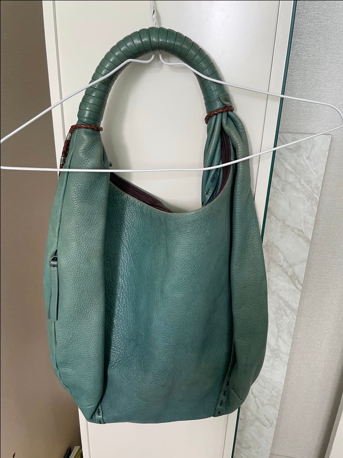 Kazuyo nakano leather bag mint 상품이미지3
