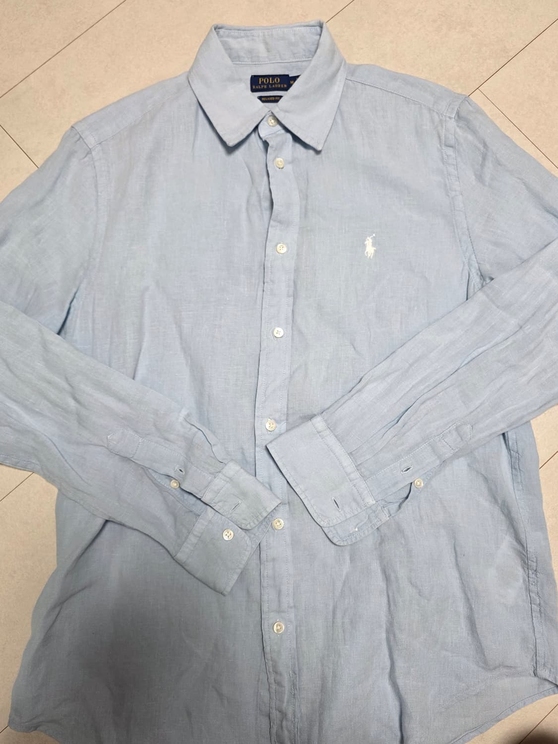 폴로 랄프로렌 셔츠 M 라이트블루 여성용 55반-66반 상품이미지2