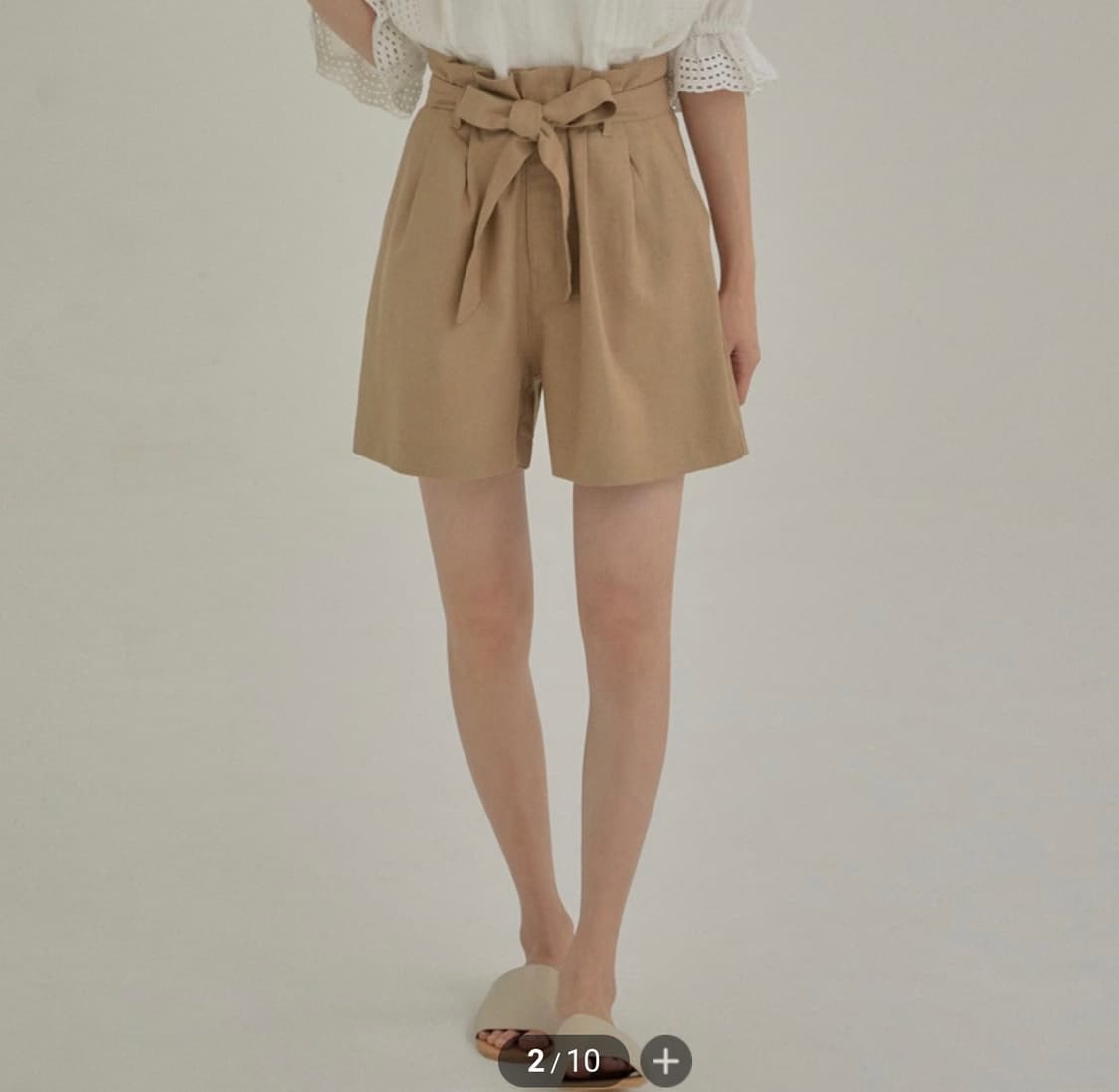 로엠 리본 반바지 베이지(28)    상품이미지2