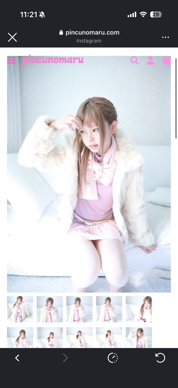 핀쿠노마루 미니 리본머플러 리본 목도리 상품이미지1