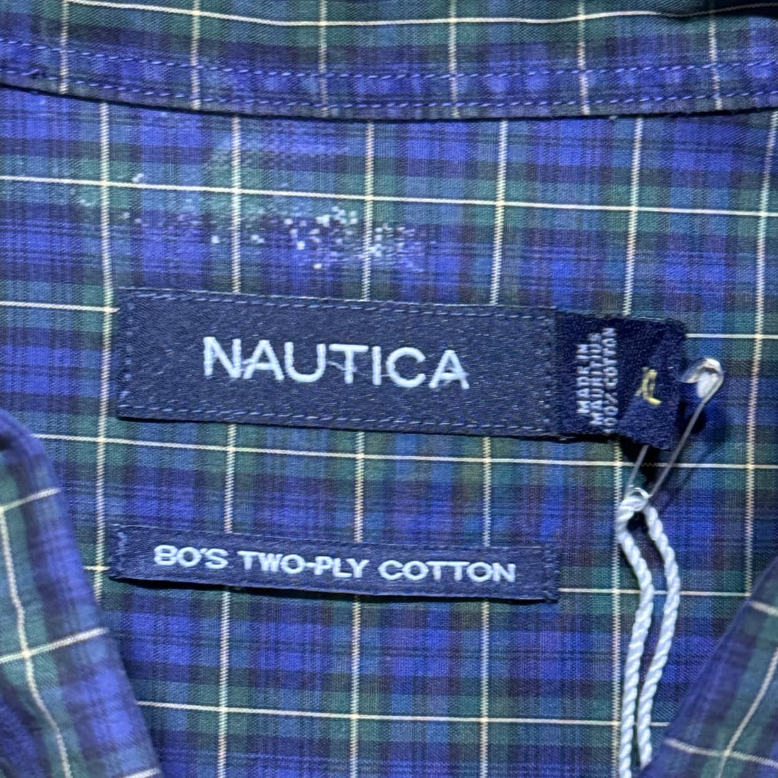 빈티지 Nautica 반팔 체크 셔츠(kold_8477)  상품이미지3
