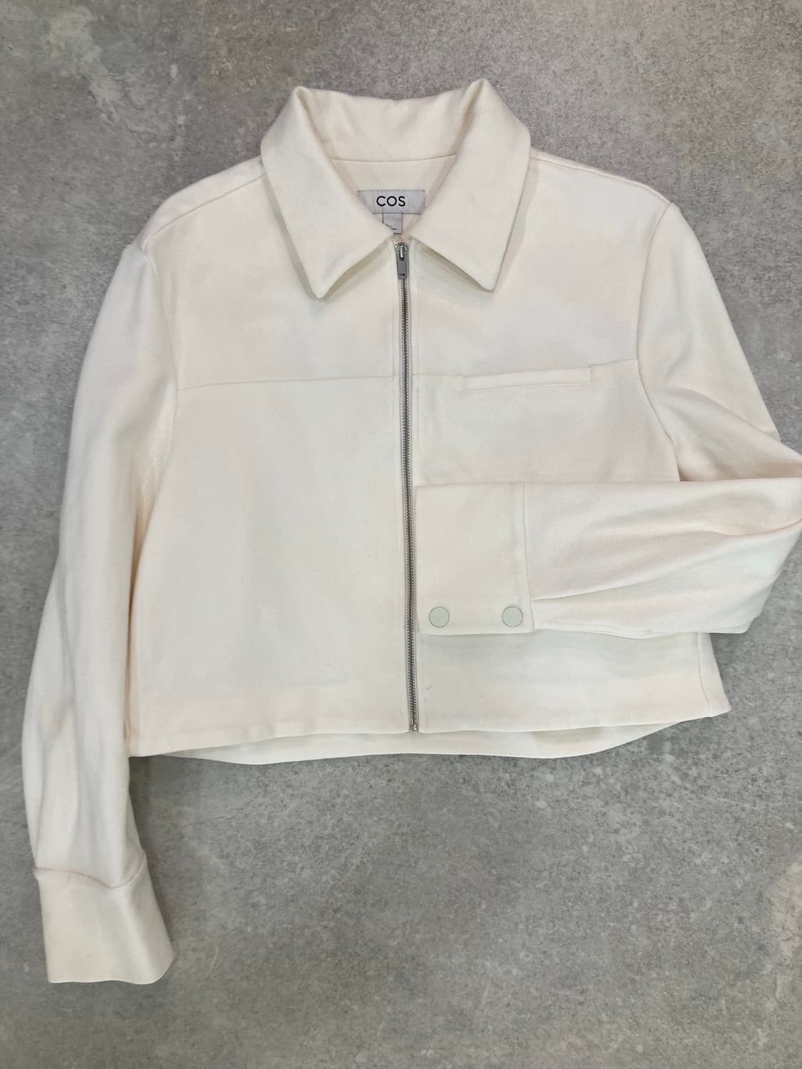 COS 코스 크롭 크윌 집업 자켓(S) 상품이미지3