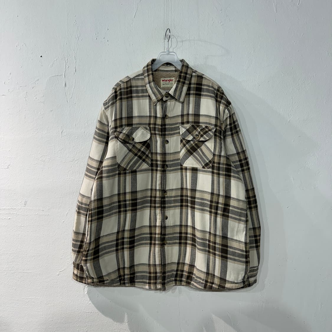 랭글러 양털 체크남방 L 상품이미지1