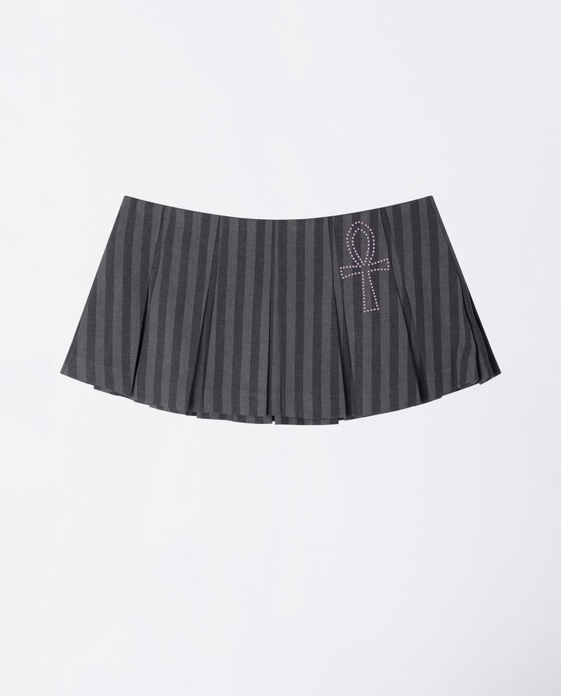 Micro Stripe Wrap Skirt Navy 상품이미지2