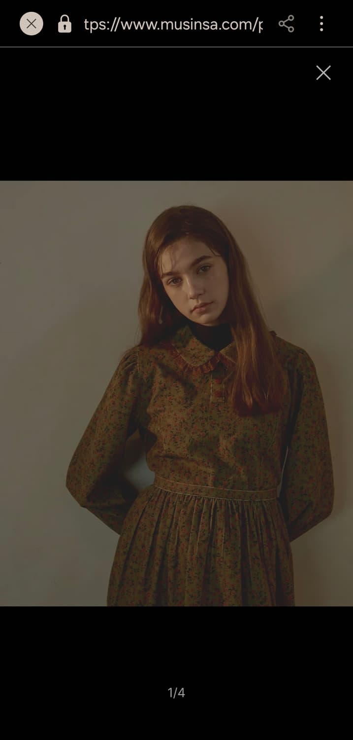 [새상품/정품] 시티브리즈 브리즈 마치 플라워 코듀로이 원피스 상품이미지1