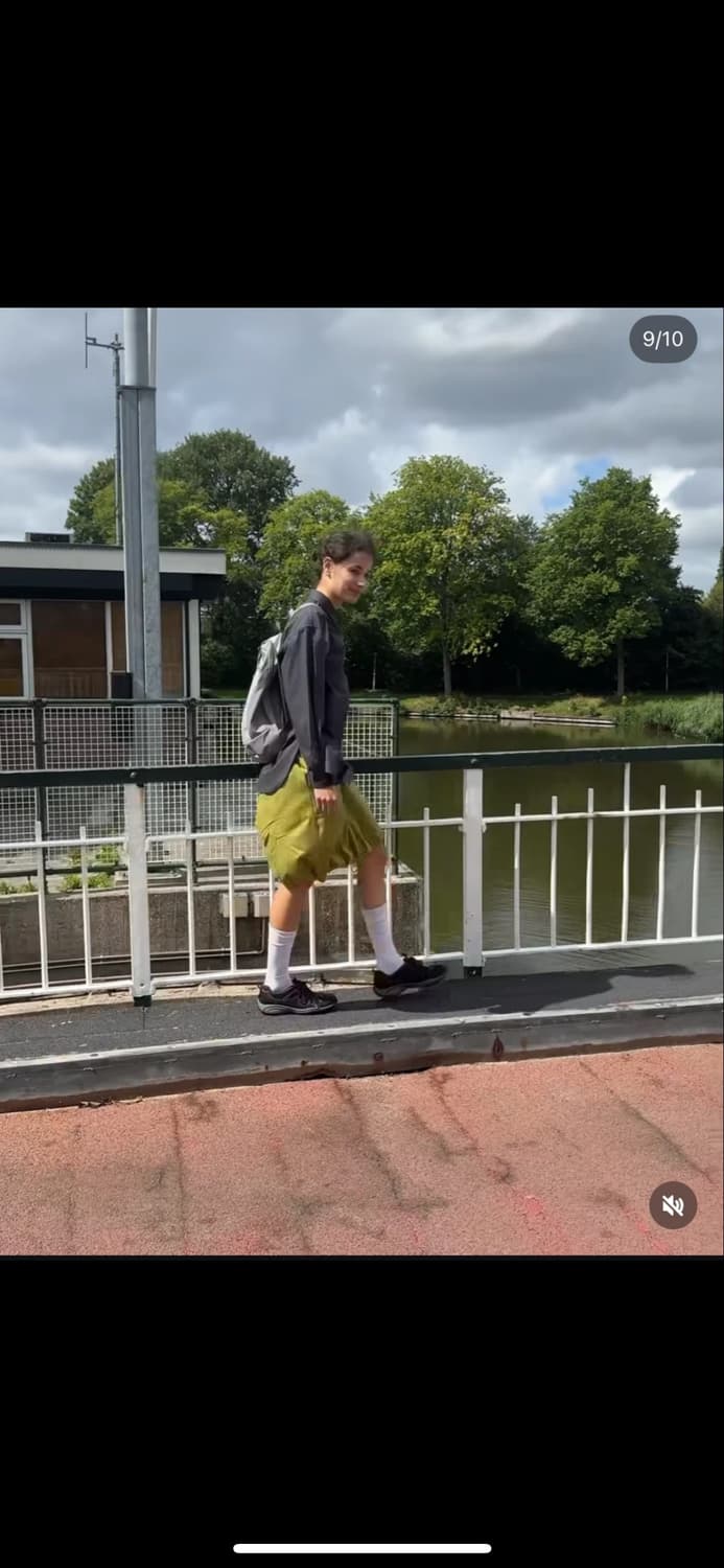 (택O) 페스토 올리브 미디 스커트 상품이미지2