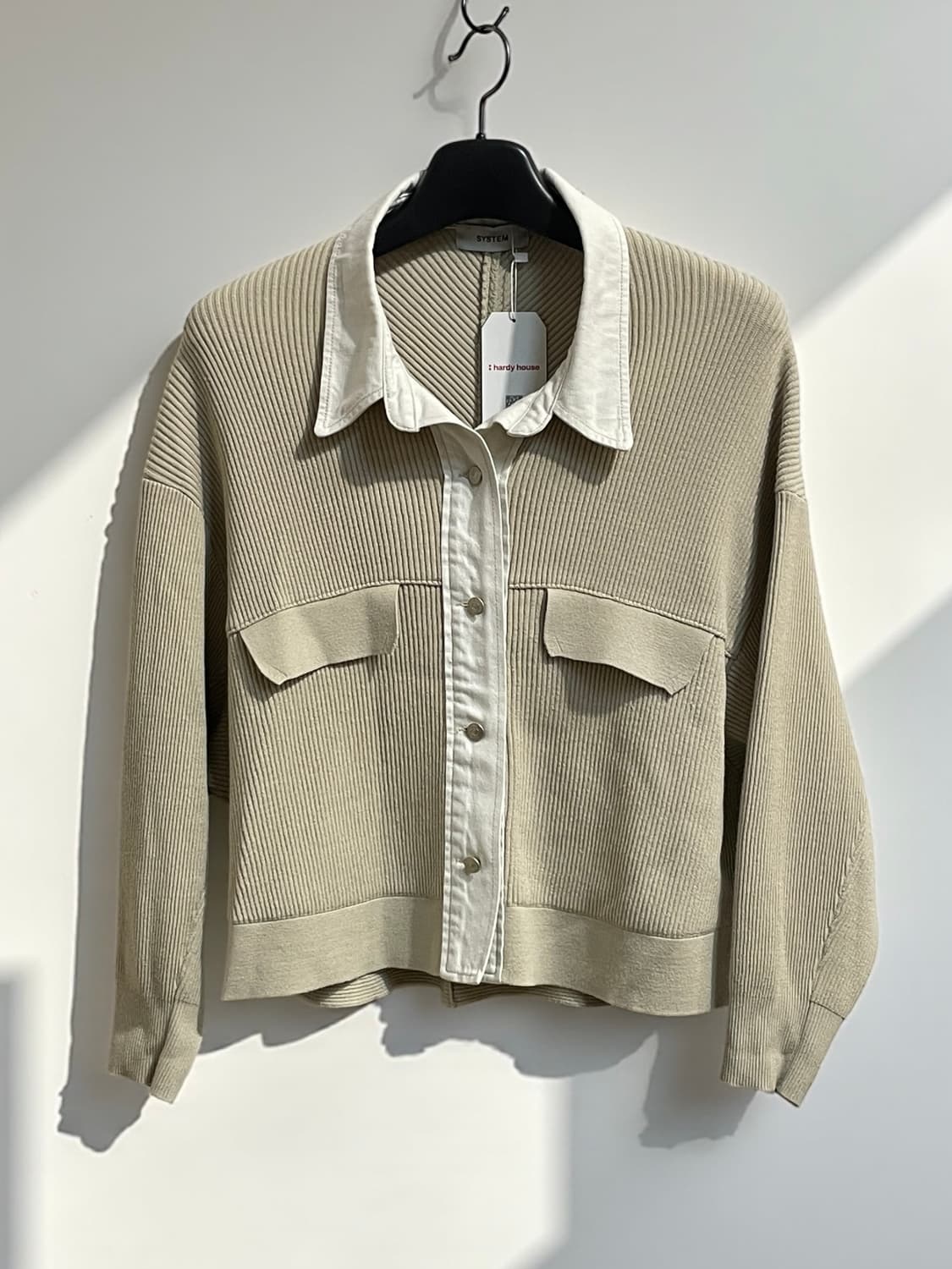 시스템 코듀로이 배색 셔츠 자켓 상품이미지1