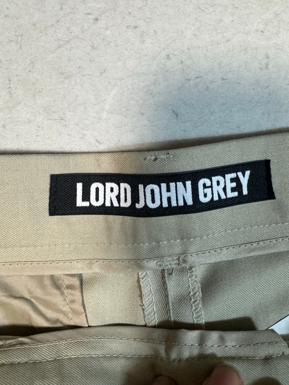 로드 존 그레이 투턱 와이드 슬랙스 베이지 M 상품이미지5