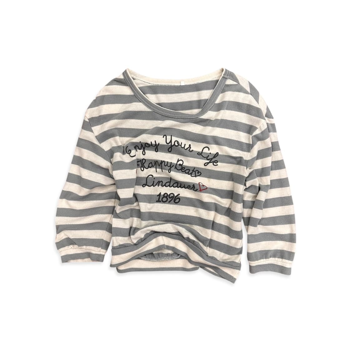 Lettering Stripe Volume Sweatshirt 상품이미지1