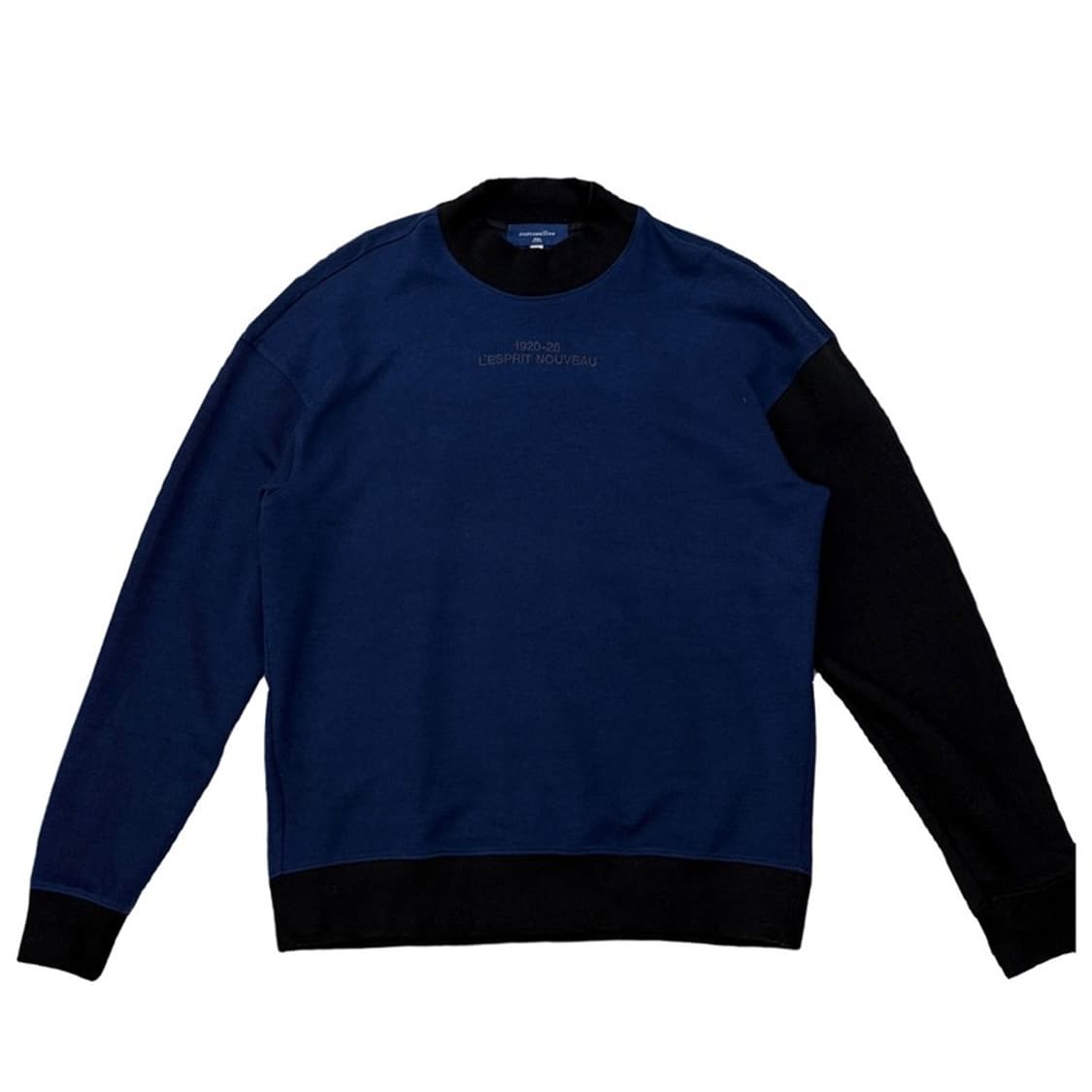 CUSTOMELLOW 네이비 배색 맨투맨 M 상품이미지1