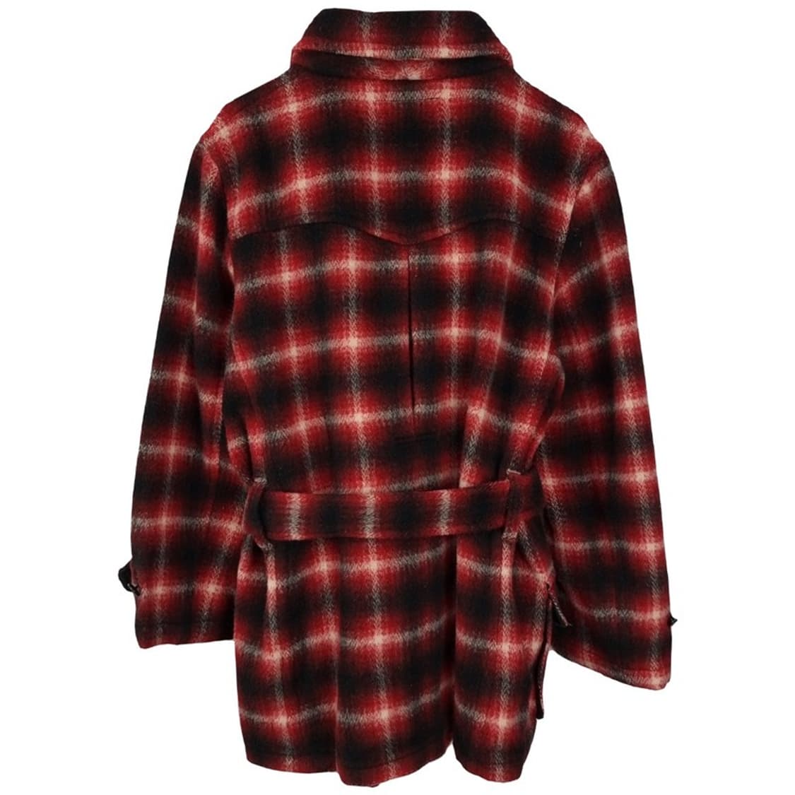 폴로 랄프로렌 타탄 체크 빈티지 벨티드 하프 더블 코트 M16408 상품이미지3