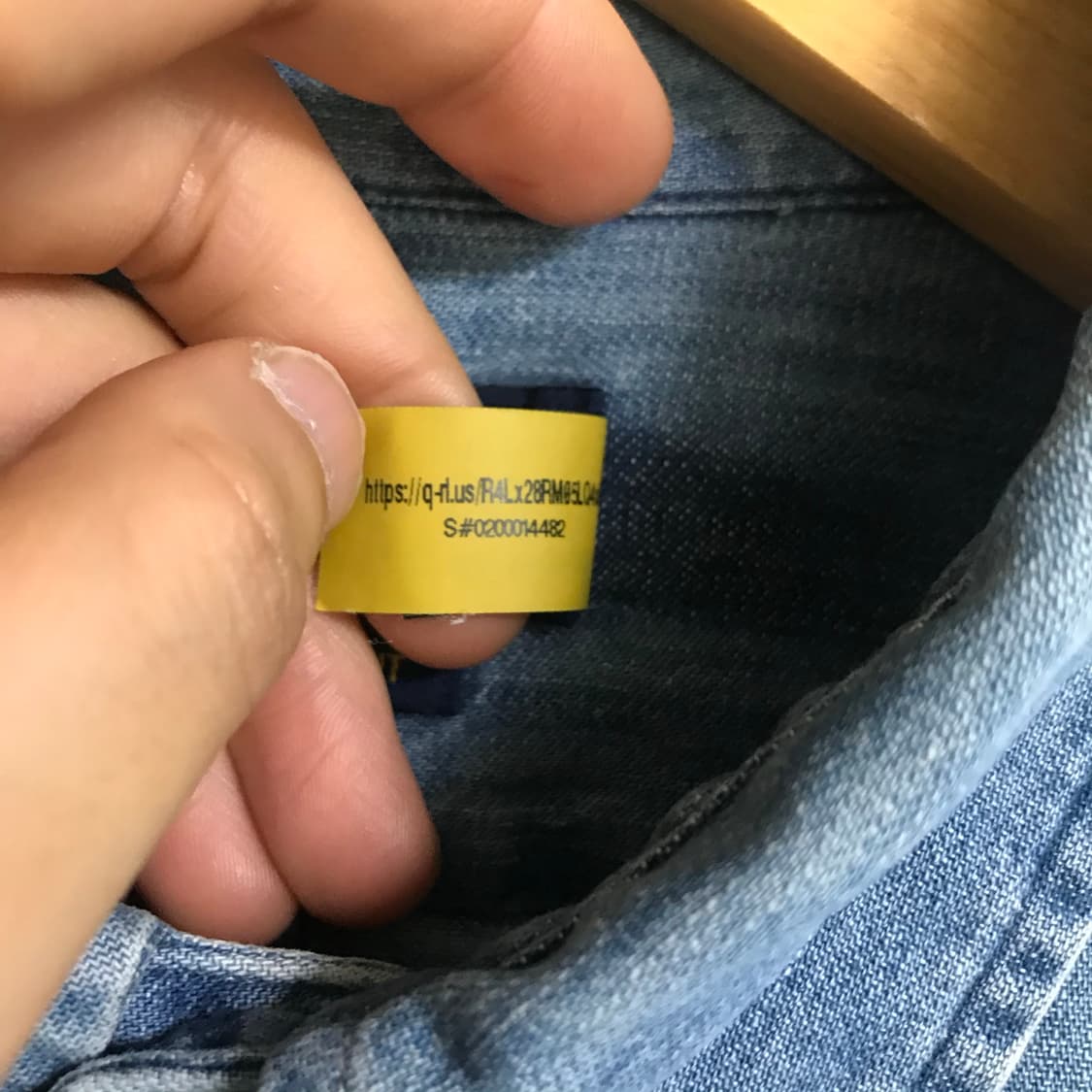 폴로 신형 큐알 데님셔츠 상품이미지5