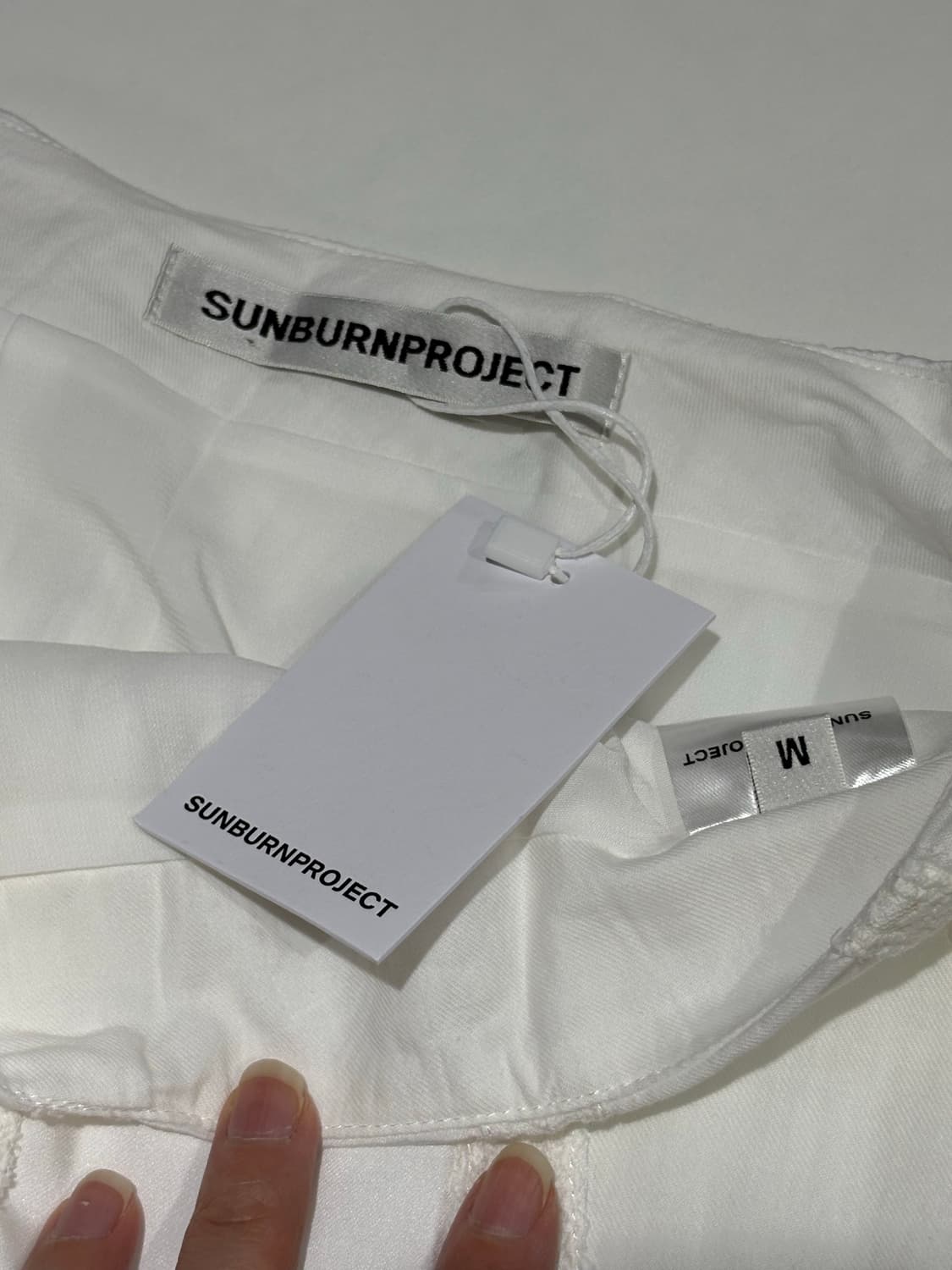 SUNBURNPROJECT 화이트 플리츠 스커트 M 상품이미지3